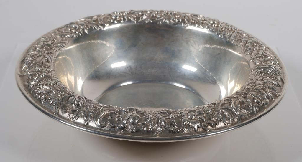 S. KIRK & SON FLORAL REPOUSSE STERLING