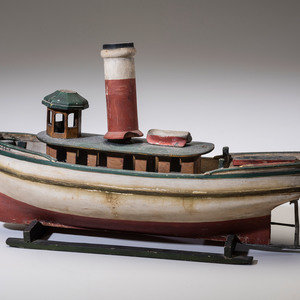 A Painted Wood Model of the Tugboat 2a2ac9