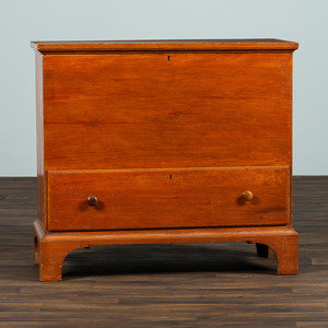 A Shaker Red Stained Pine One Drawer 2a2b0c