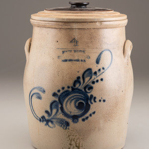 A Four-Gallon Cobalt-Decorated