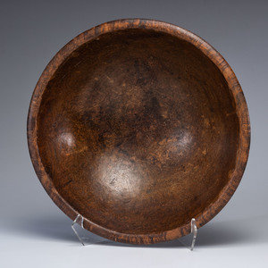 A Turned Burlwood Dough Bowl
19th