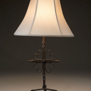 A Folk Art Wrought Iron Table Lamp 19th 2a2bdd