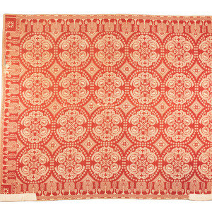 Two Jacquard Woven Coverlets
19th