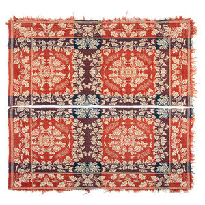 Two Jacquard Woven Coverlets
James