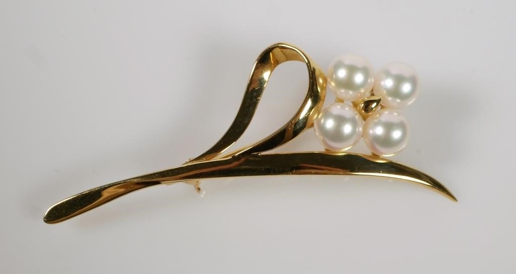 MIKIMOTO PEARL 18K GOLD VINTAGE