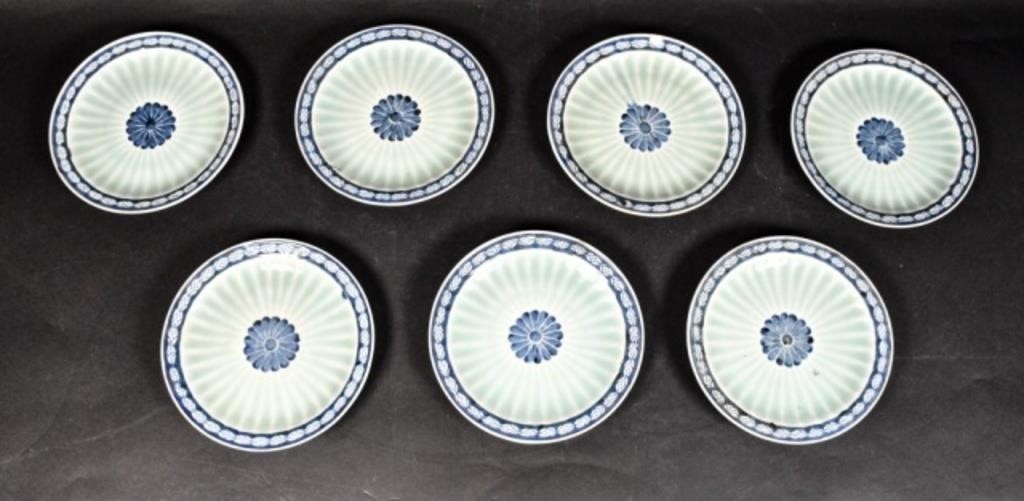 7 EDO JAPANESE PORCELAIN PLATES7 2a54df