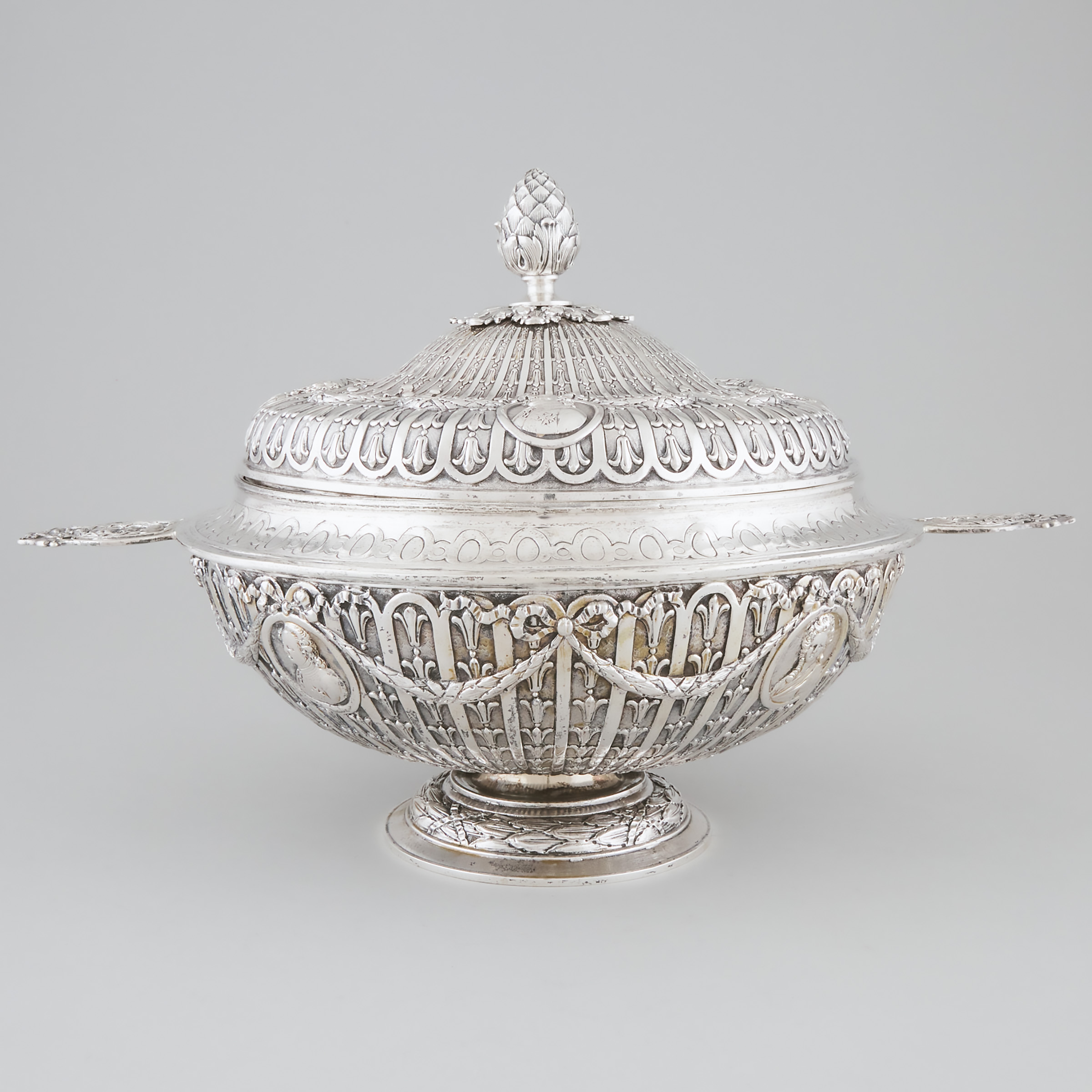 German Silver Large Two-Handled