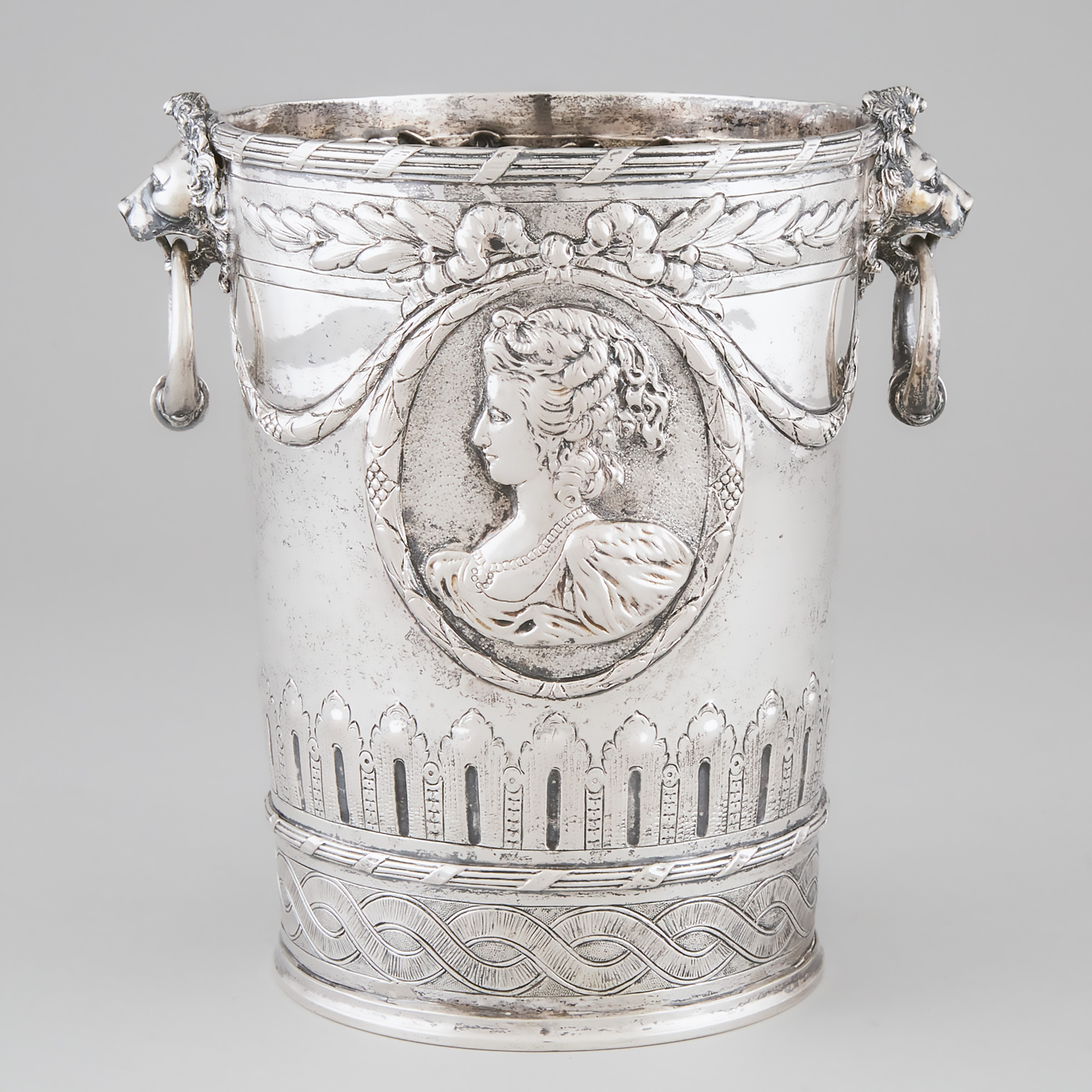 German Silver Wine Cooler probably 2a55ff