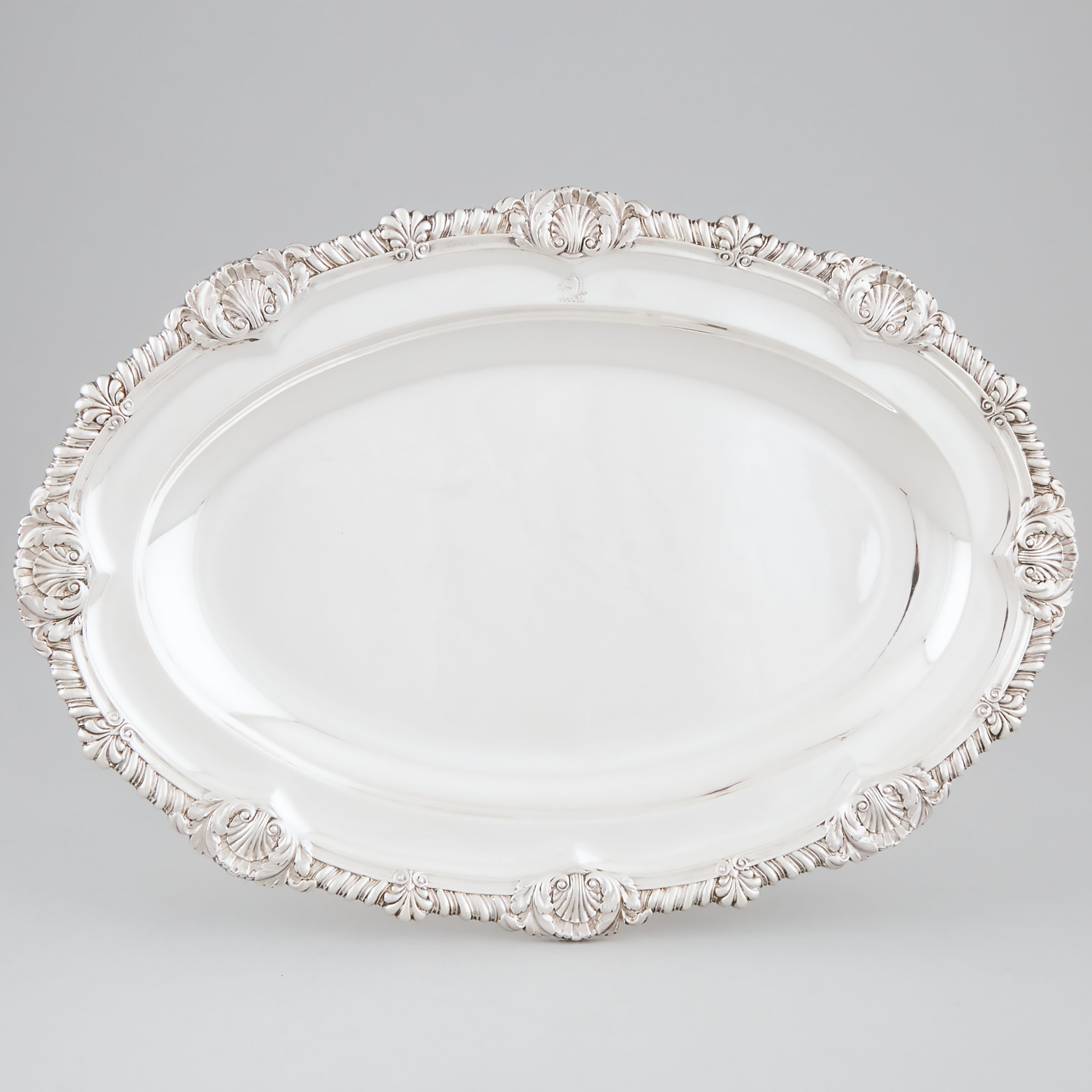 George IV Silver Shaped Oval Platter,