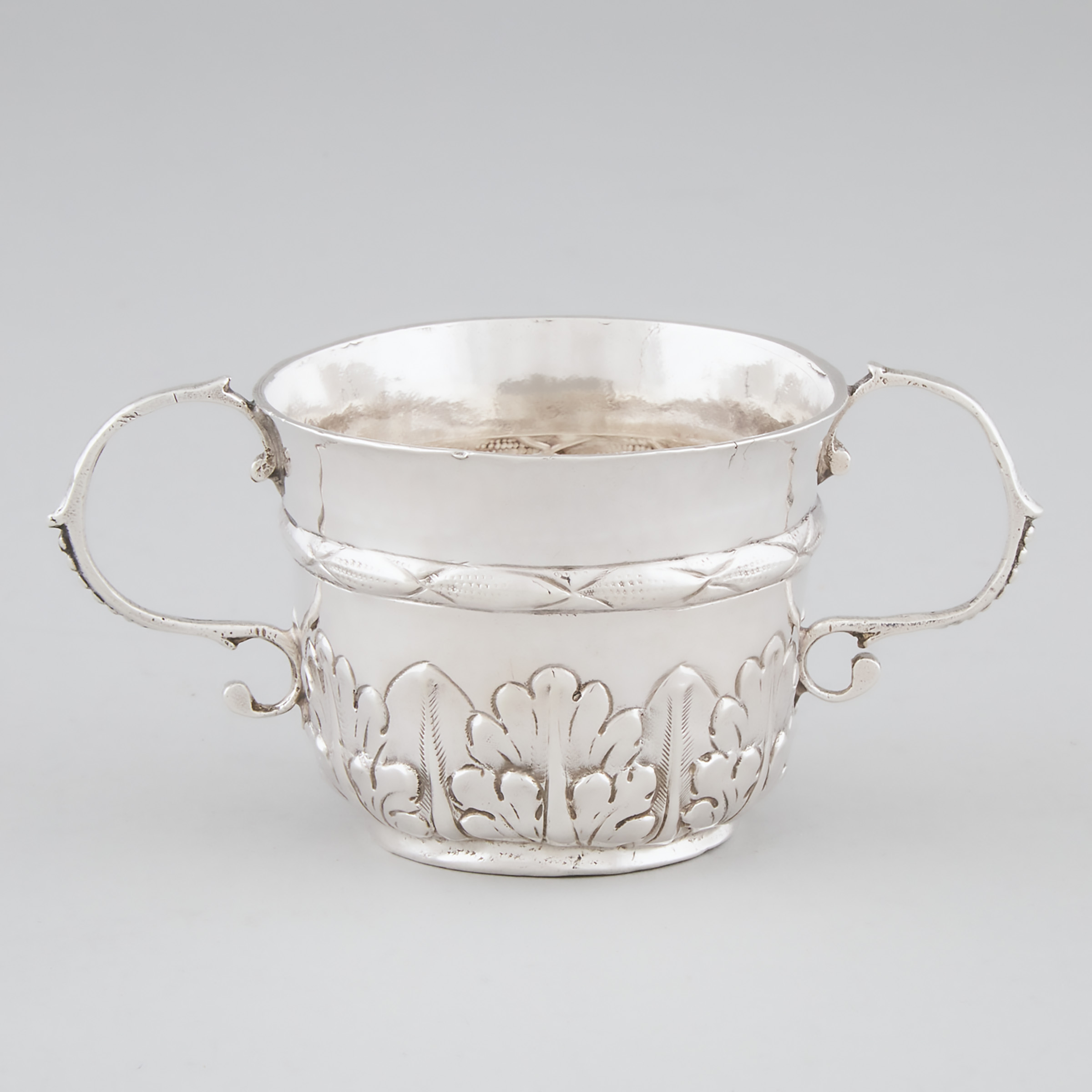 William & Mary Silver Caudle Cup, London,