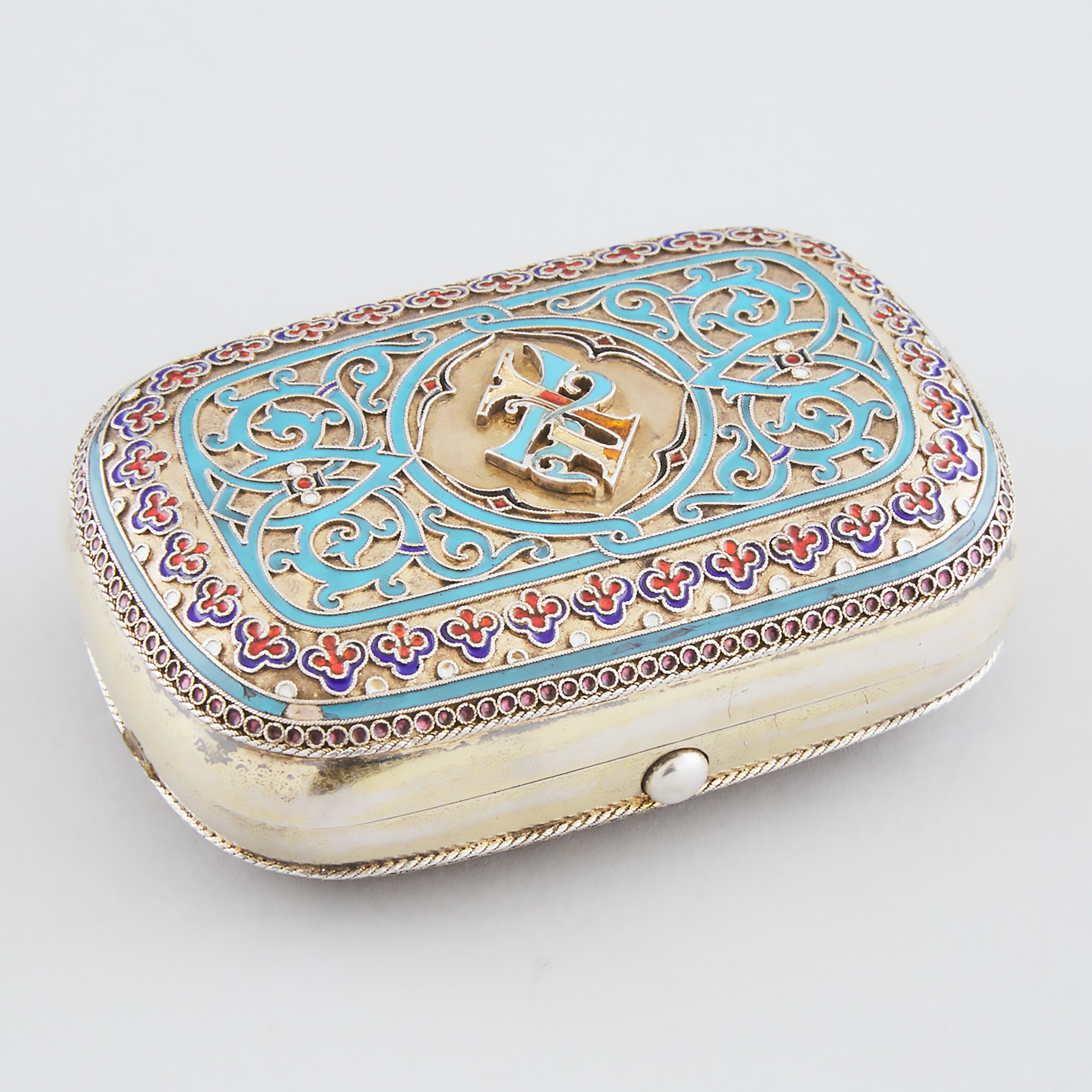 Russian Silver-Gilt and Cloisonné