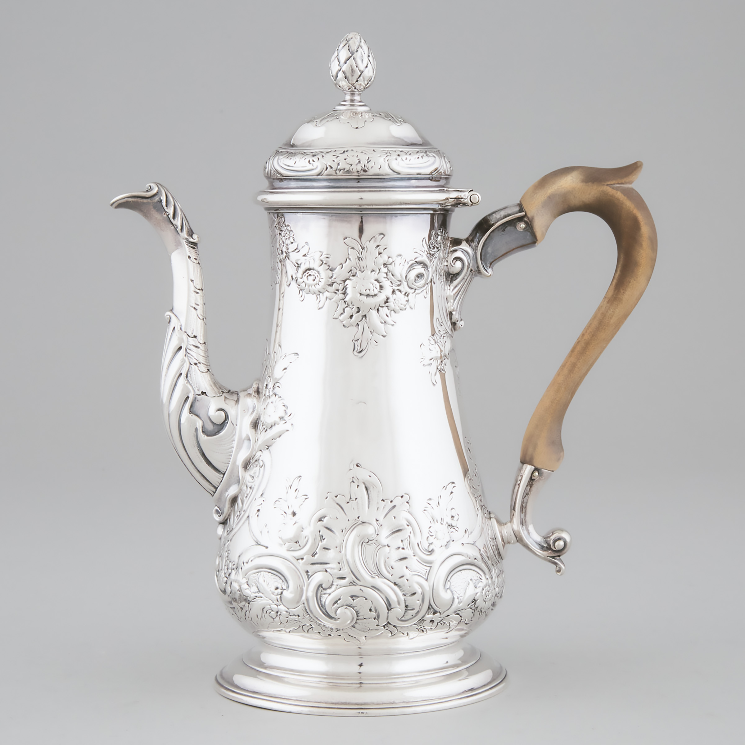 George II Silver Coffee Pot Jacob 2a5643