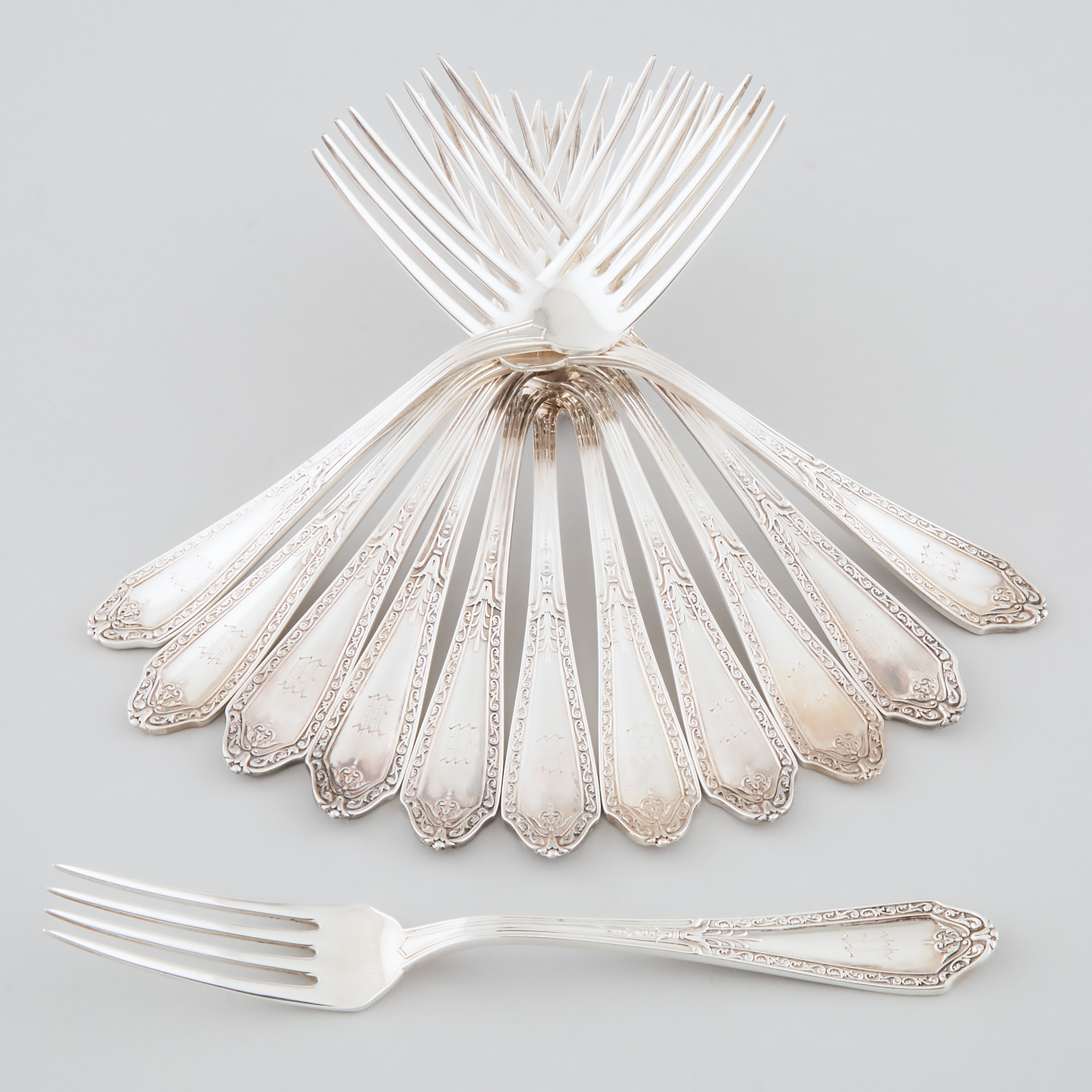 Twelve Canadian Silver Dinner Forks,