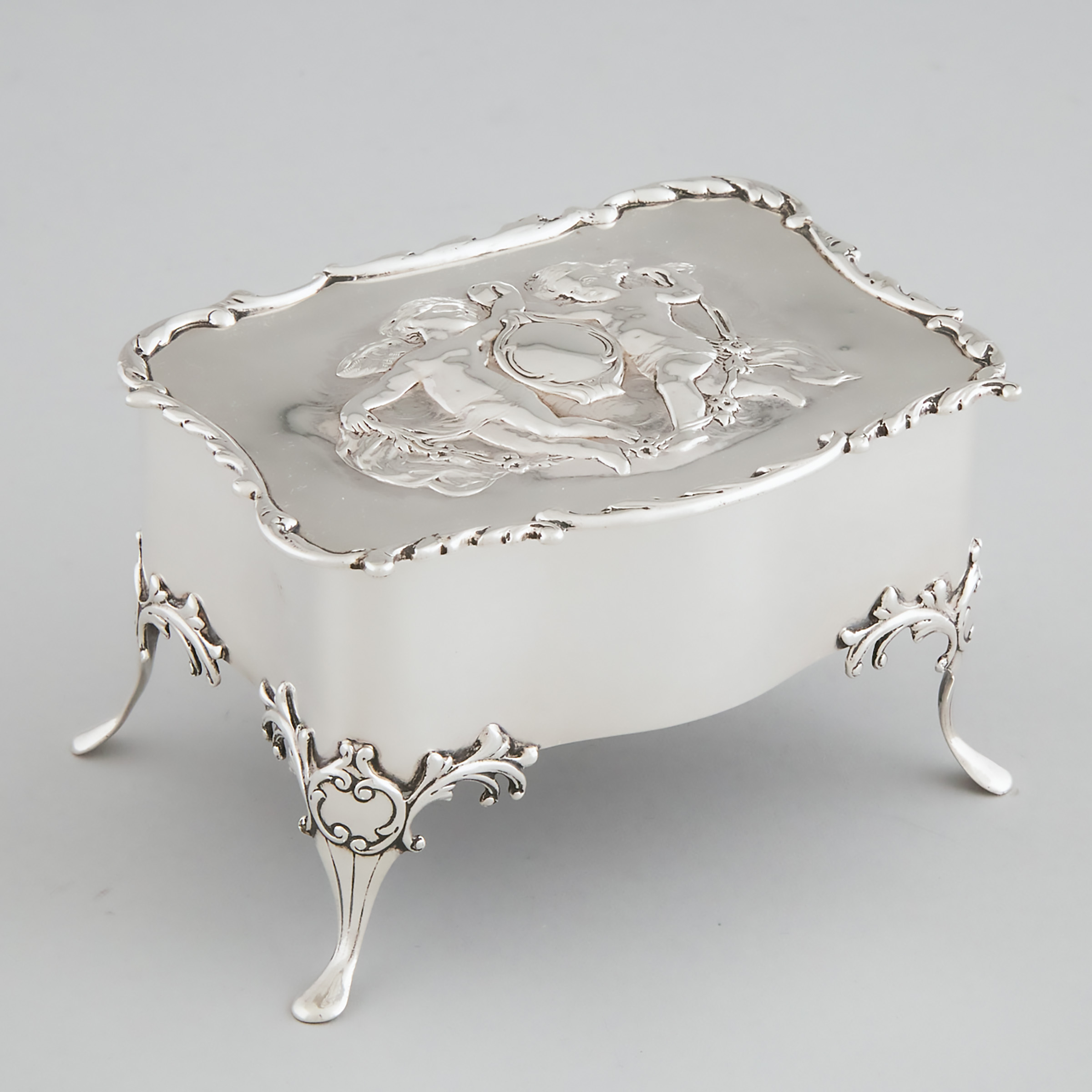 Edwardian Silver Trinket Box, Goldsmiths