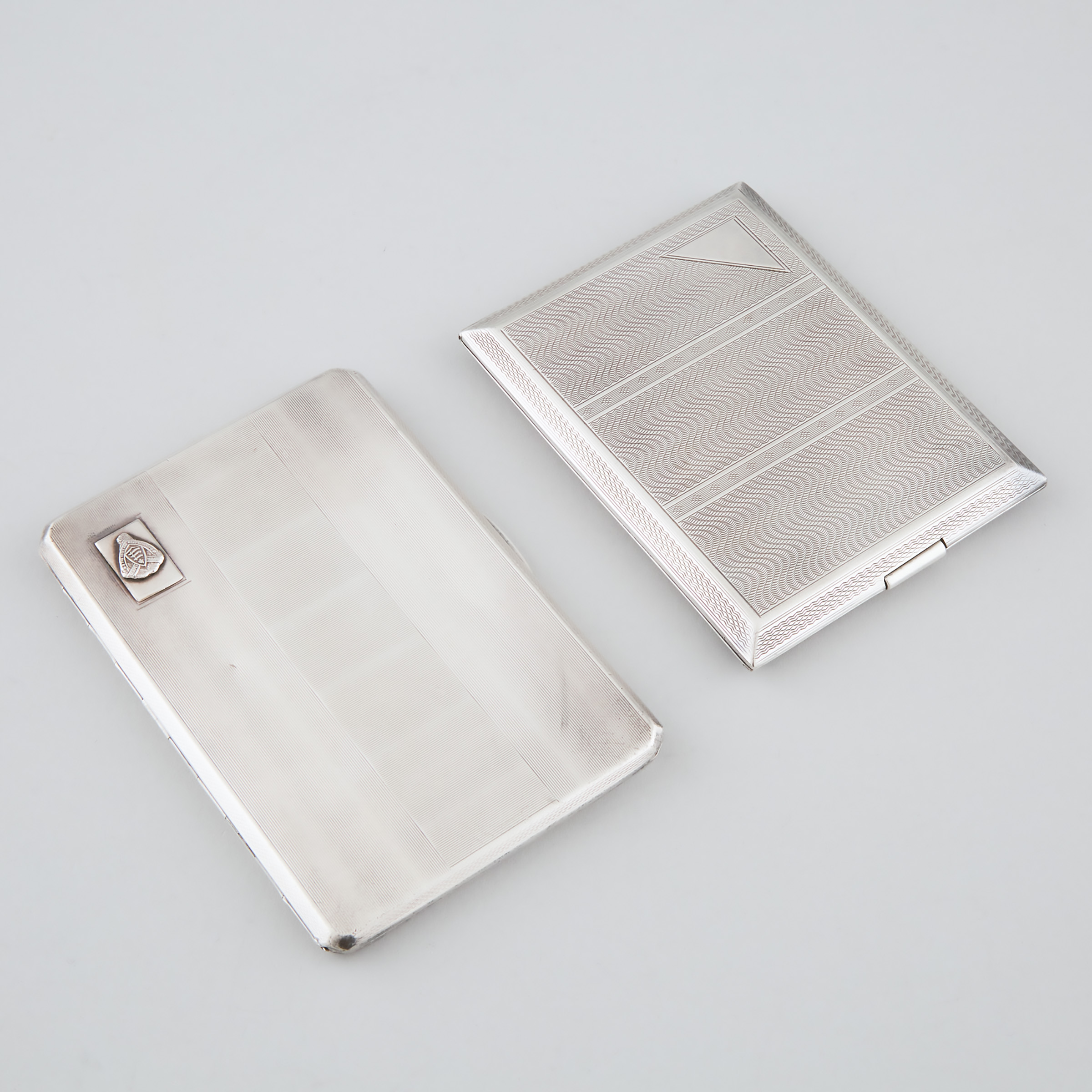 Two English Silver Cigarette Cases  2a56ac