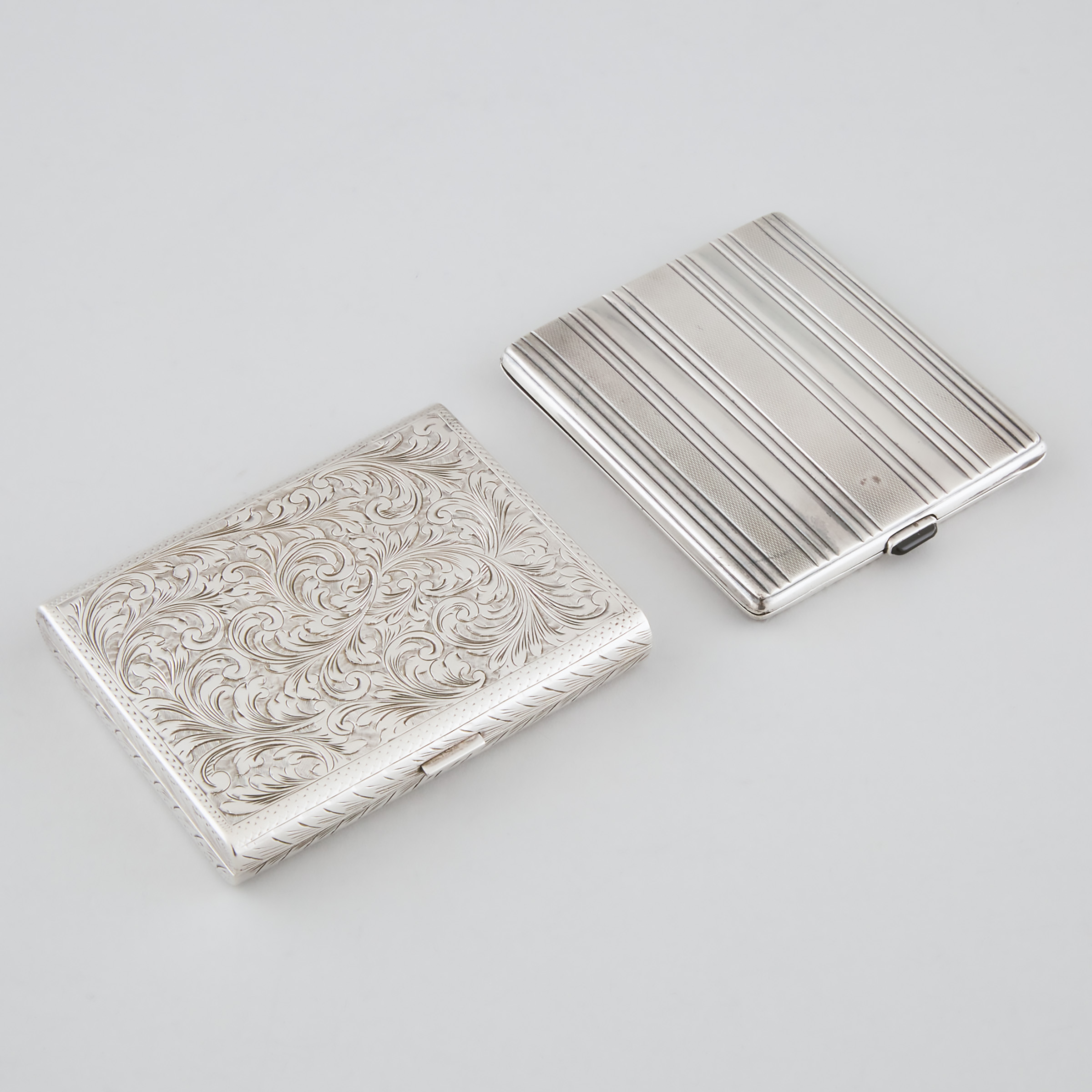 Two Continental Silver Rectangular