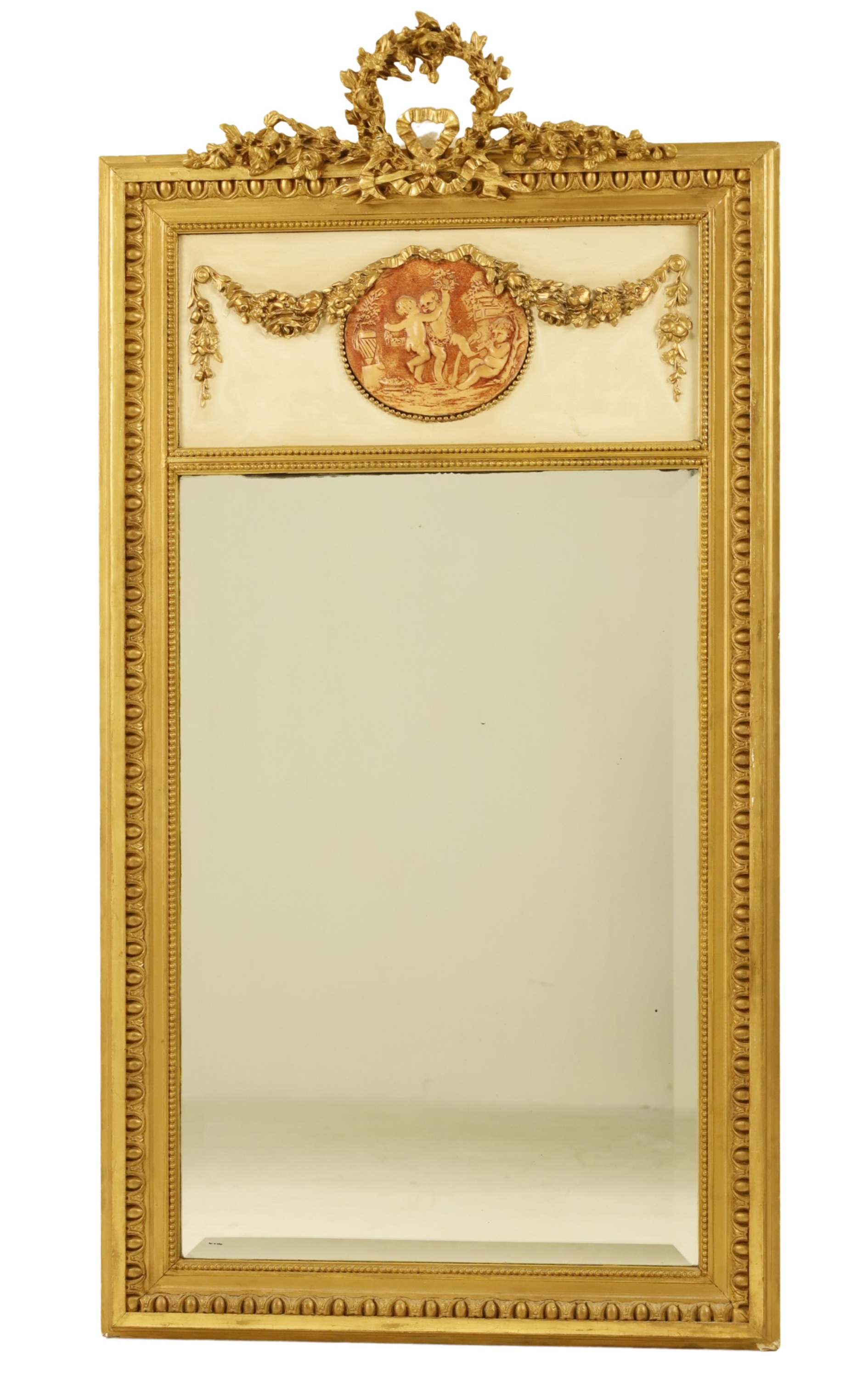 FRENCH CARVED GILTWOOD TRUMEAU