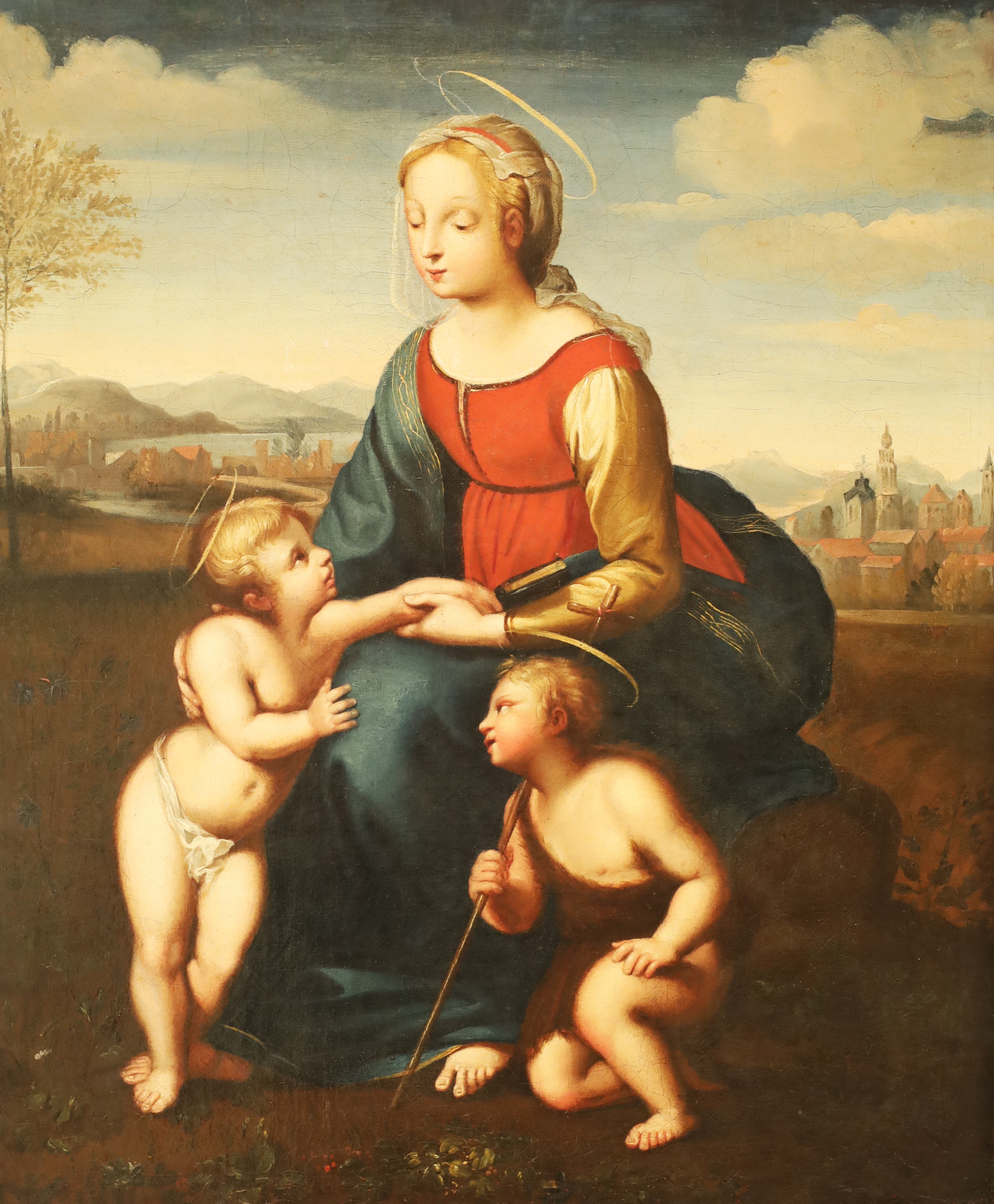 FOLLOWER OF RAPHAEL 19TH C OIL 2a5809