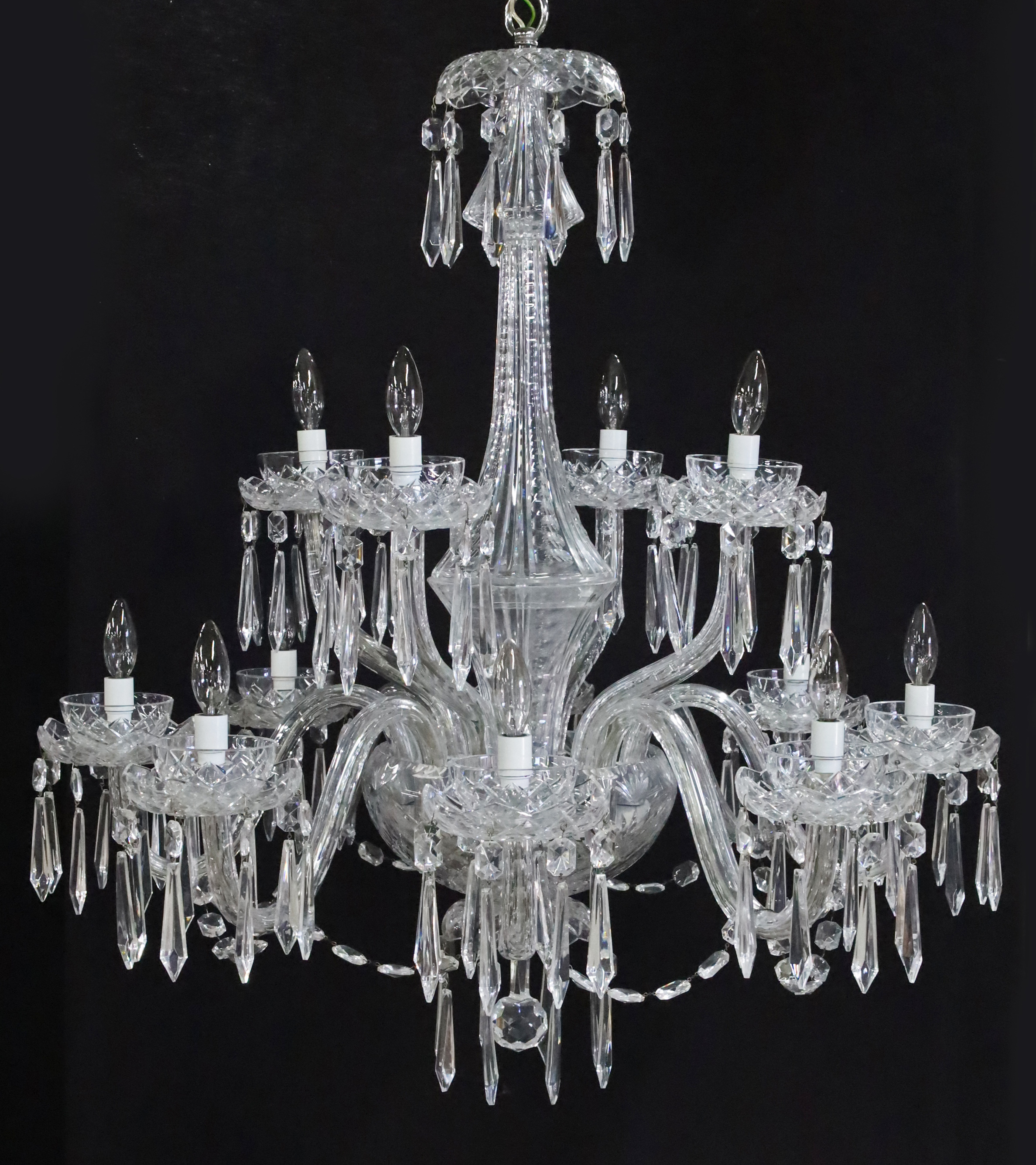 SIGNED WATERFORD CUT CRYSTAL CHANDELIER 2a5813