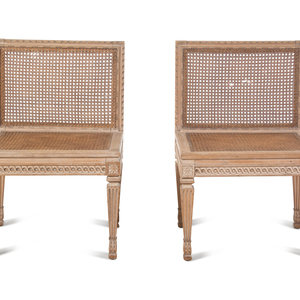 A Pair of Louis XVI Style Caned