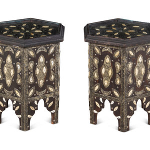 A Pair of Indian Bone Inlaid Side 2a587c