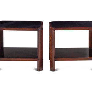 A Pair of Contemporary Walnut Side 2a589f
