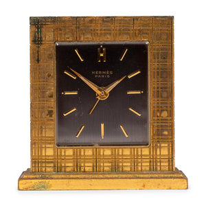 An Herm s Brass Desk Clock 20th 2a58bb