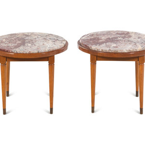 A Pair of Modernist Marble-Top