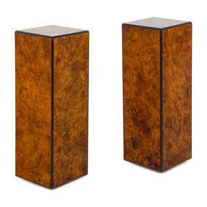 A Pair of Modernist Olivewood Pedestals Mid 20th 2a58df