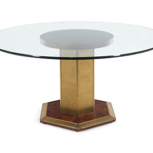 A Modernist Brass Pedestal Dining