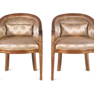 A Pair of Giltwood Armchairs
20th