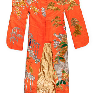 A Japanese Embroidered Silk Robe Height 2a5969