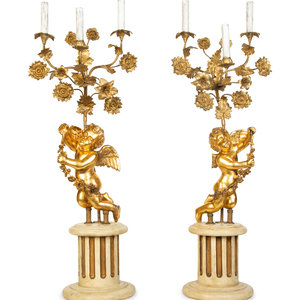 A Pair of Louis XVI Style Six Light 2a59e6