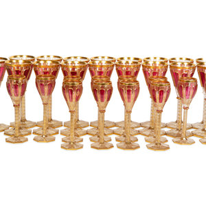 A Set of Bohemian Gilt Decorated 2a59f2