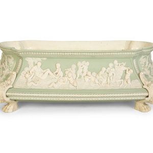 A Celadon Green and White Jasperware