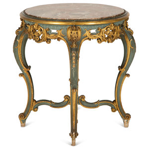 An Italian Rococo Style Painted