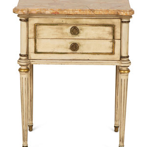 A Louis XVI Style Painted Marble Top 2a5a92