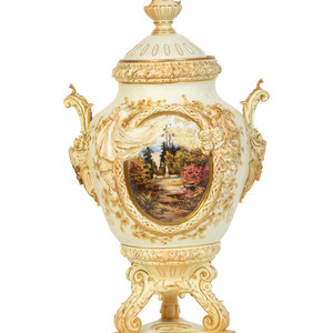A Rudolstadt Painted and Parcel Gilt