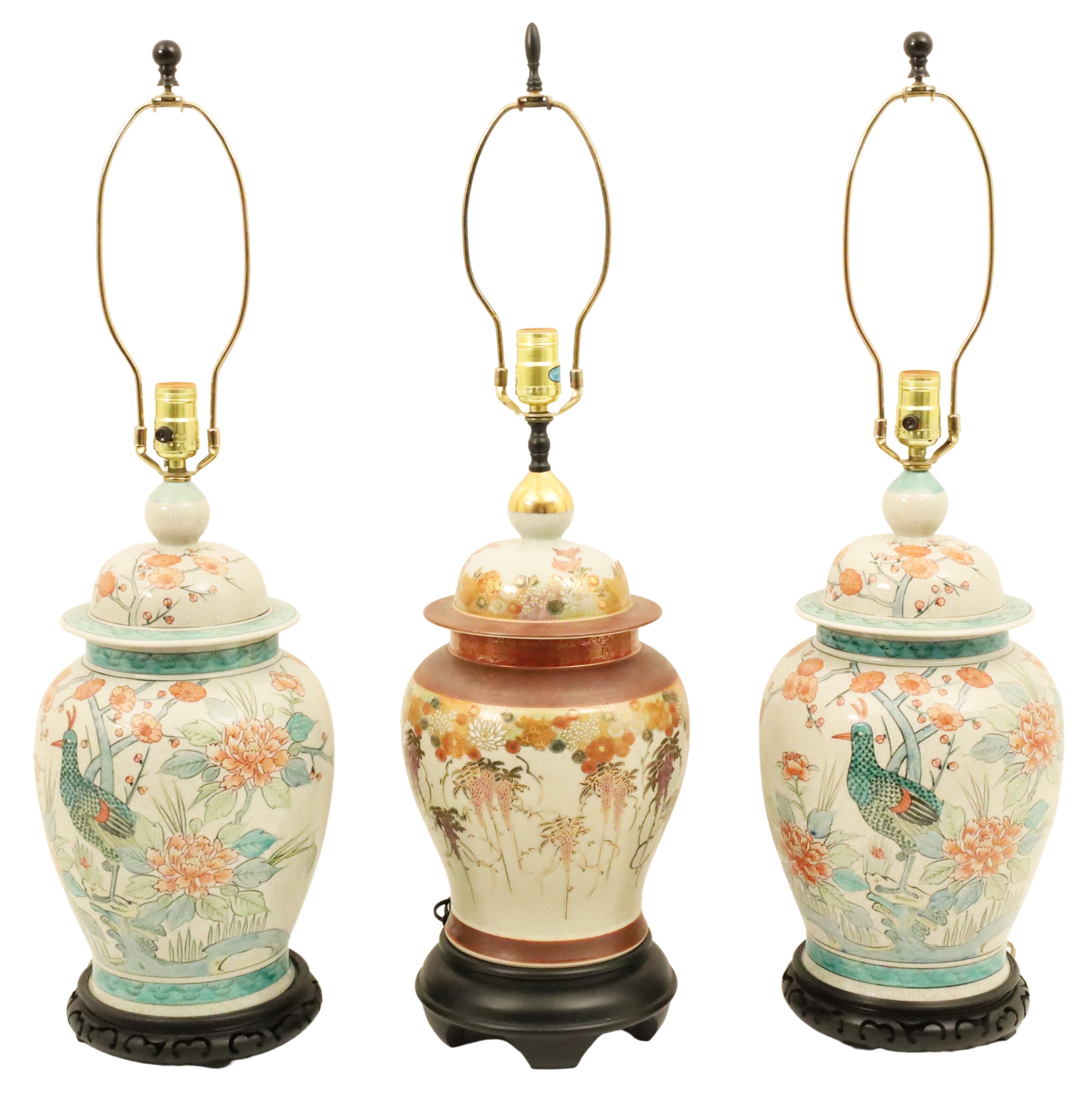 GROUP OF 3 ORIENTAL PORCELAIN LAMPS