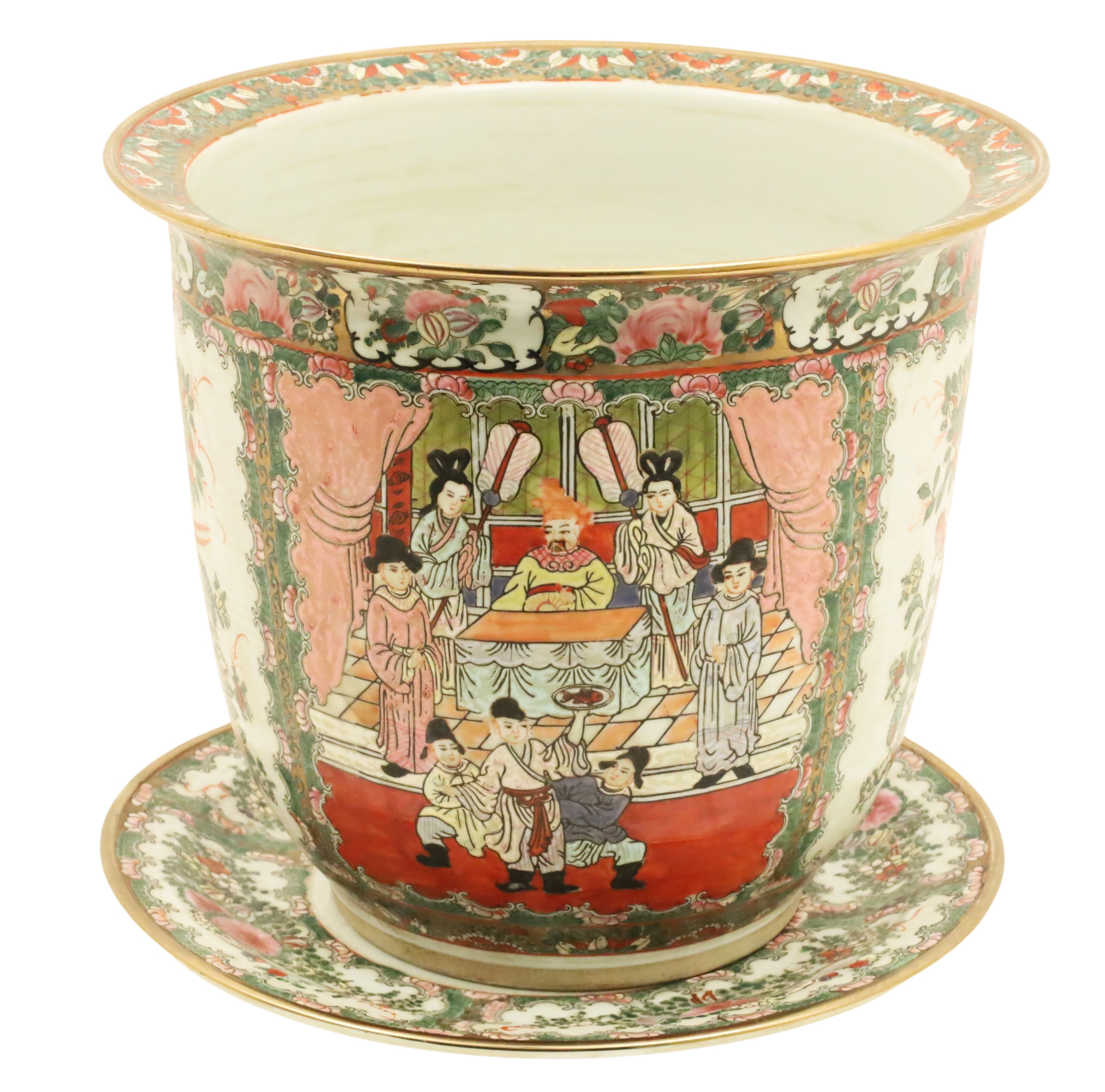 FAMILLE ROSE STYLE PORCELAIN BOWL AND