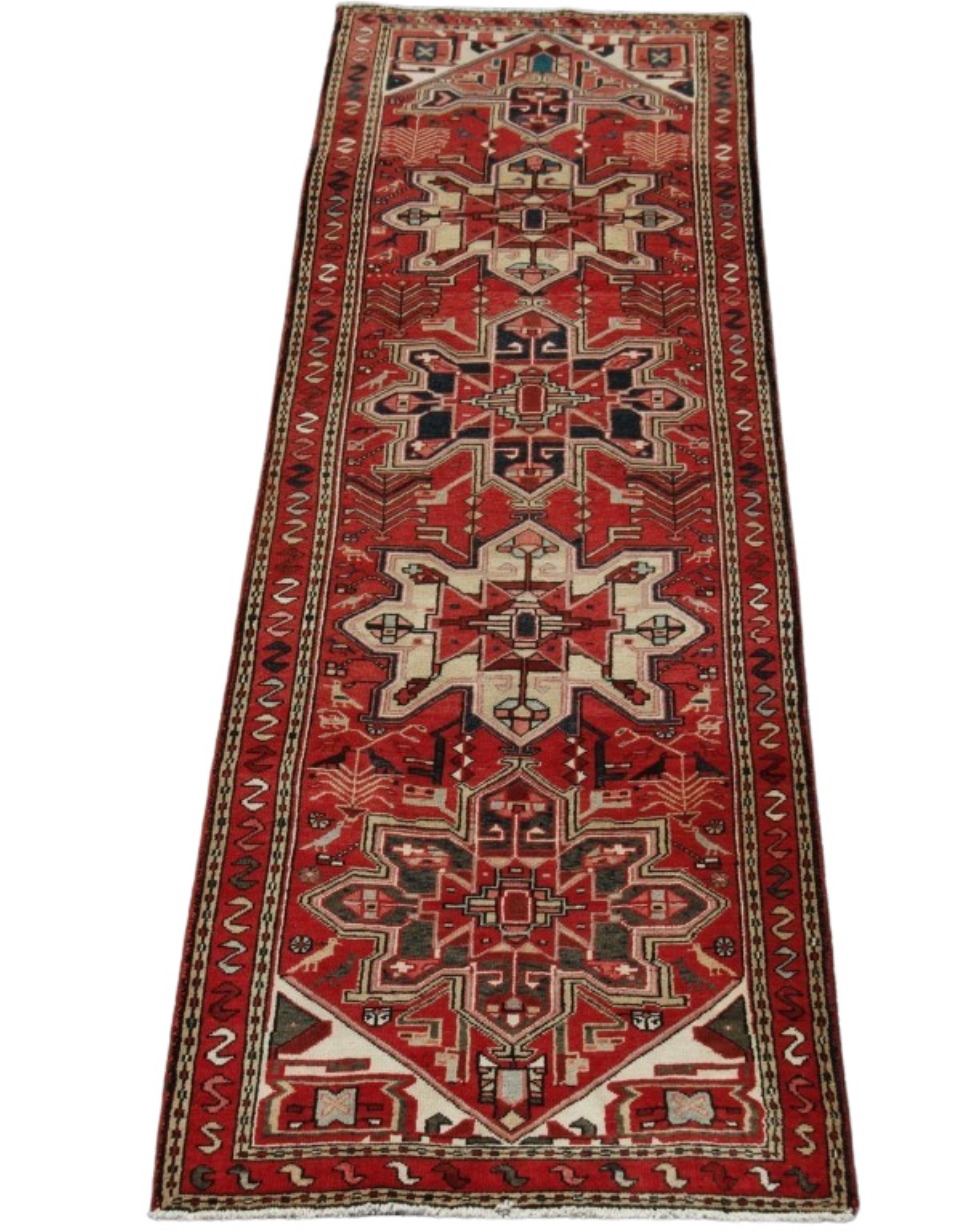 ORIENTAL RUG 3'2" X 9'9" KARAJEH