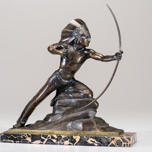 Art Deco Signed Bronze
(Continental,