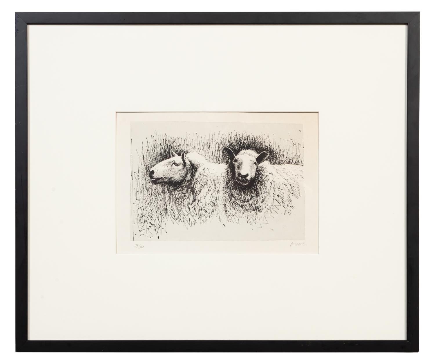 HENRY MOORE SHEEP LITHOGRAPH  2a5cd7