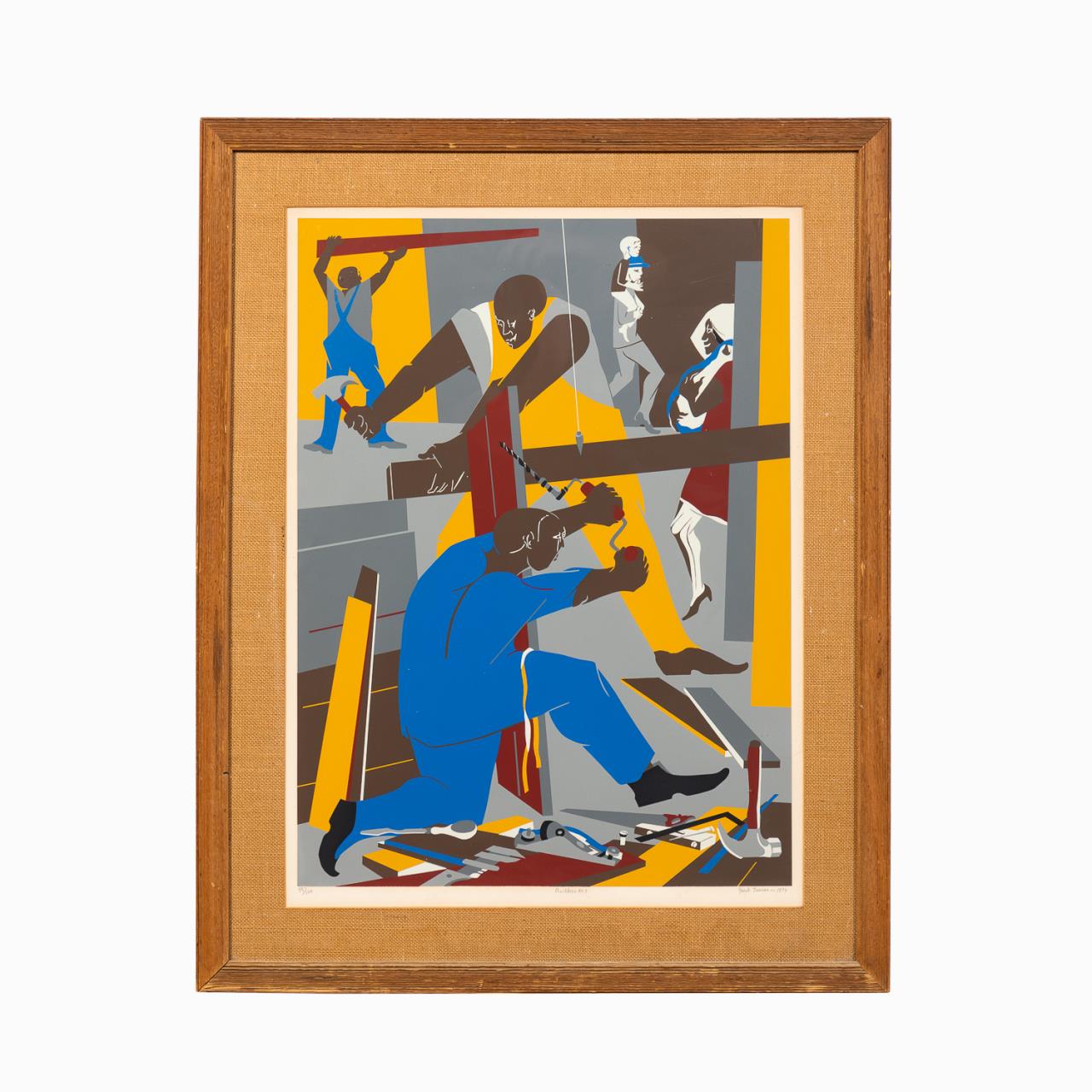 JACOB LAWRENCE BUILDERS 3 LITHOGRAPH 2a5cde