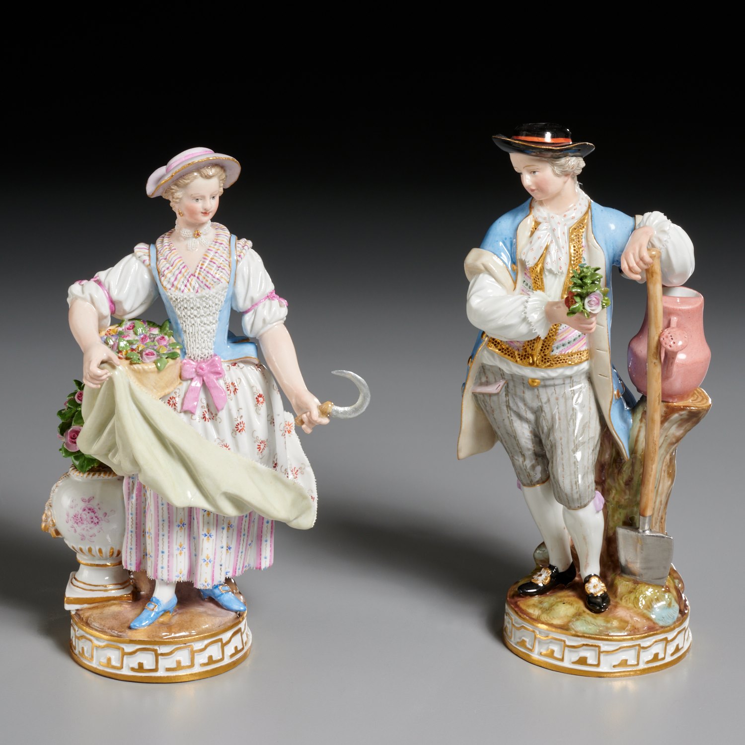 PAIR MEISSEN FIGURES Late 19th