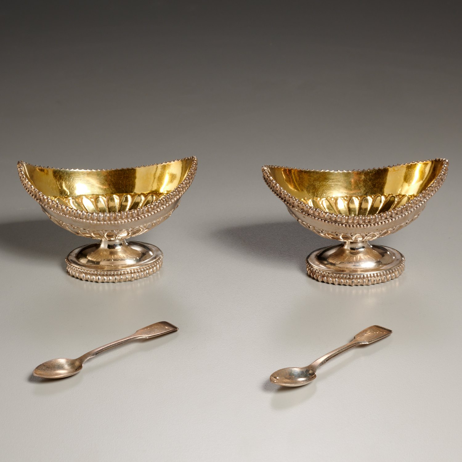 PAIR AMERICAN SILVER SALTS WITH