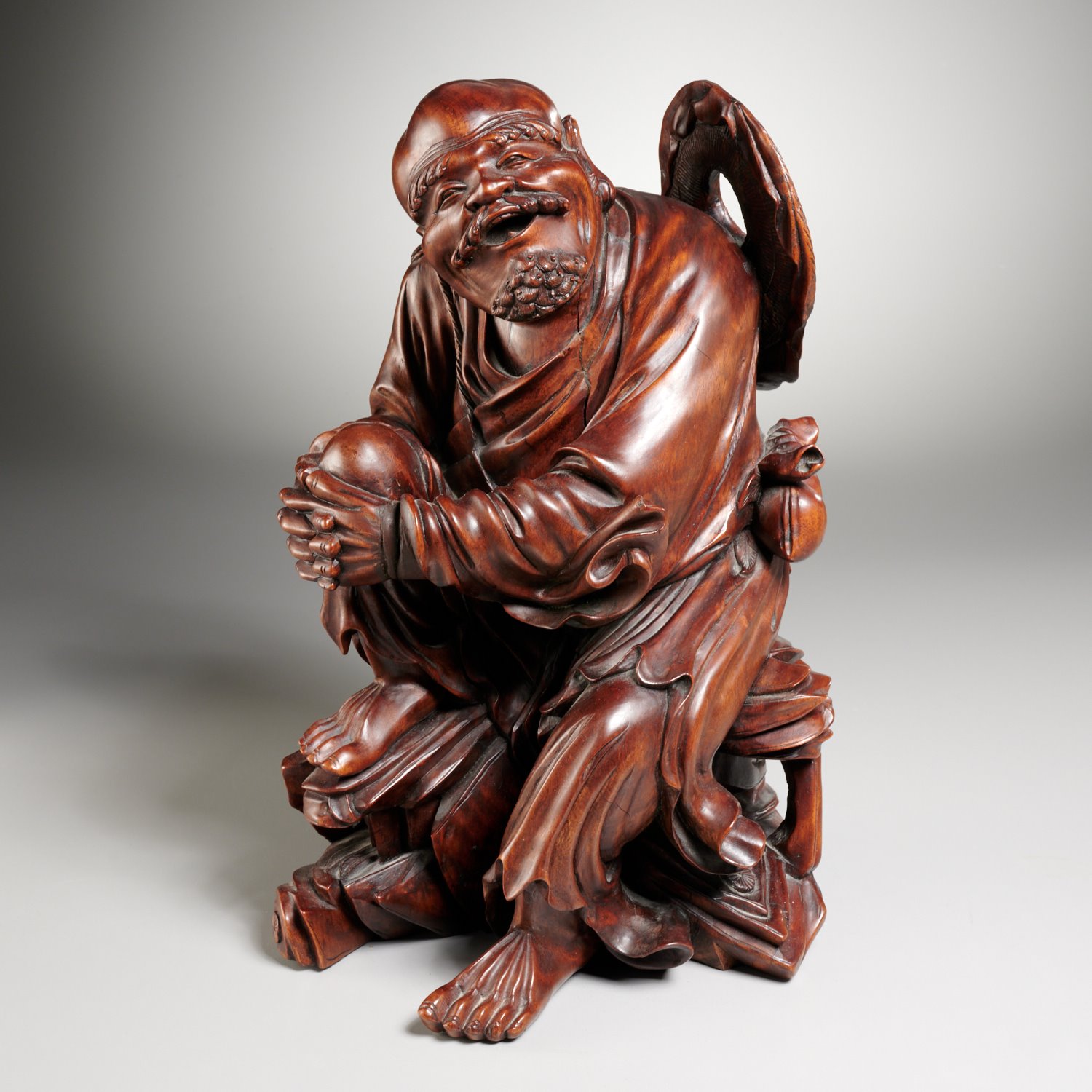CHINESE CARVED HARDWOOD FIGURE 2a5d60