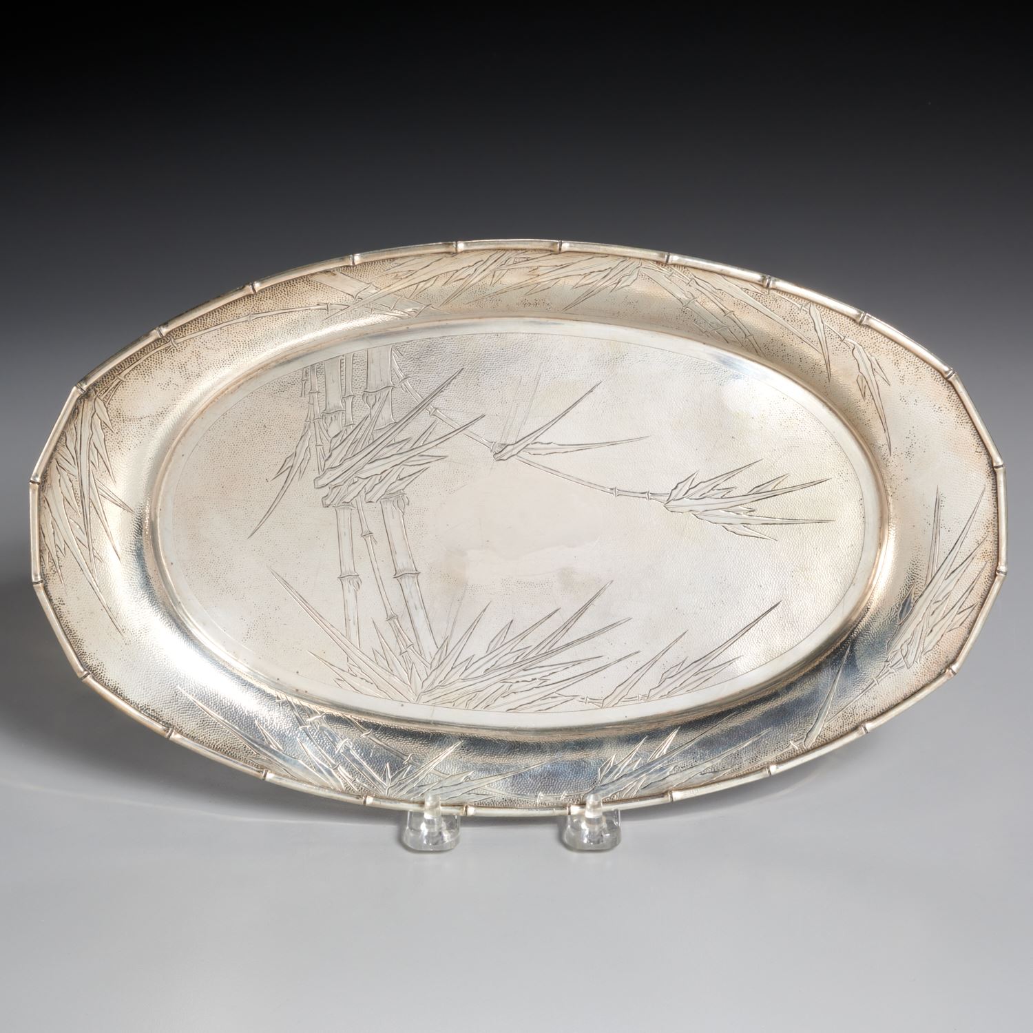 CHINESE EXPORT SILVER TRAY Early 2a5d5b