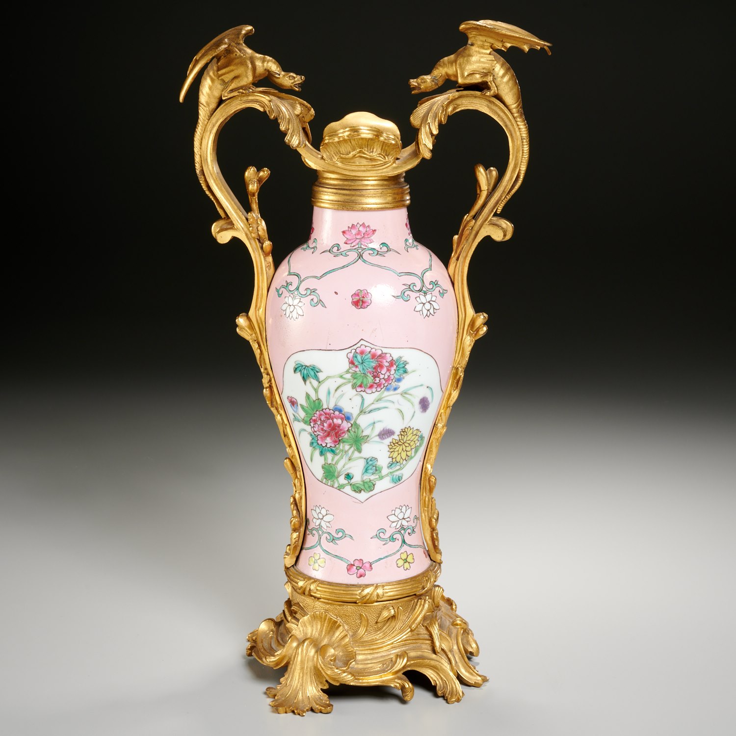 LOUIS XV ORMOLU MOUNTED CHINESE