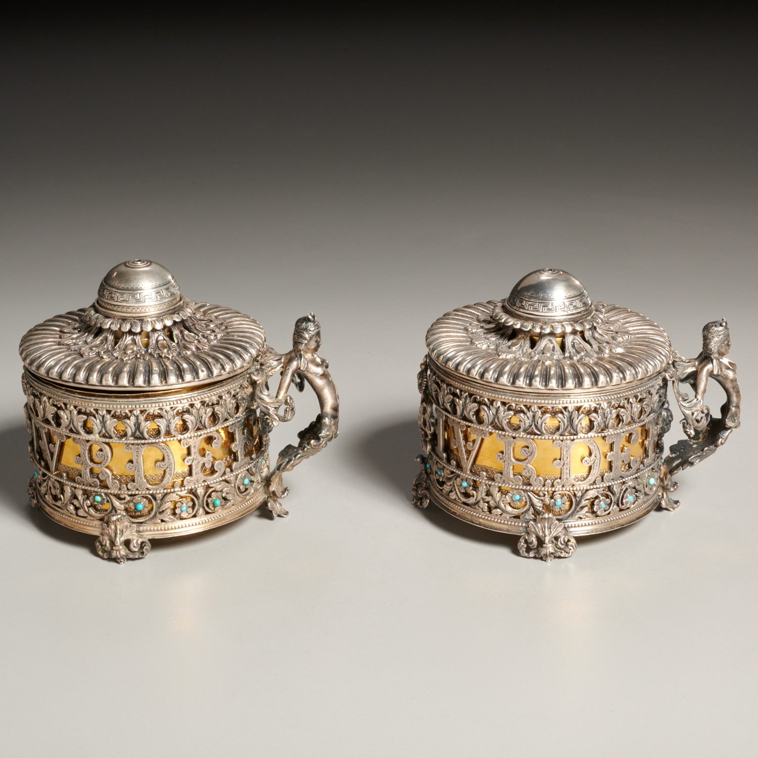 UNUSUAL PAIR CONTINENTAL SILVER